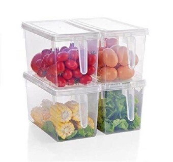 Fridge Plastic Storage Box with Handle 2000ml
