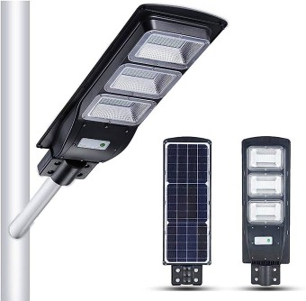 90W Solar Streetlight with 4 Modes Adjustable Light Motion Sensor 