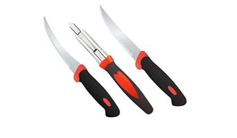 Multicolor 3Pcs Stainless Steel Knife Set and Peeler 