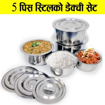 Multi-Purpose Cooking Pot 5Pcs Dekchi Set Kitchen Pot