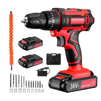 Aotuo Cordless Drill Machine With Spare 36v Battery