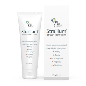 Fixderma Strallium Anti Stretch Mark Cream with 10% Aloe Vera Gel | Stretch Mark Cream | Stretch Mark Cream for Pregnancy | Stretch Mark Remover 75g