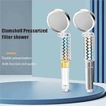 Nityasiddh Handheld High Pressure Shower Head With Filter High-Pressure Water-Saving Shower with Filter Cotton, 2 Turbo Rotating Fan Handheld Shower, Hand Shower for Bathroom with Pause Switch